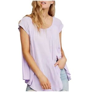 Free People Keep it Casual Lavender Top